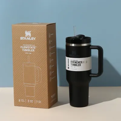 Personalized Stanley Quencher H2.0 Flowstate Tumbler - Black Colour Personalized Stanley Quencher H2.0 Flowstate Tumbler - Black Colour
