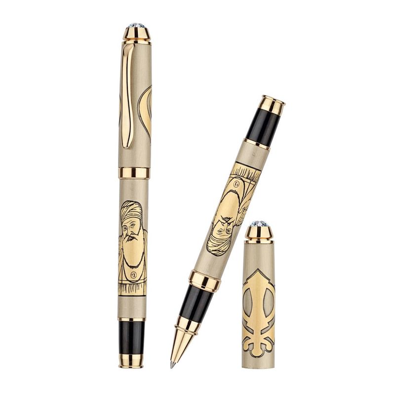 Personalized Guru Nanak Dev ji Etched Pen - Sikh &amp; Punjab Edition