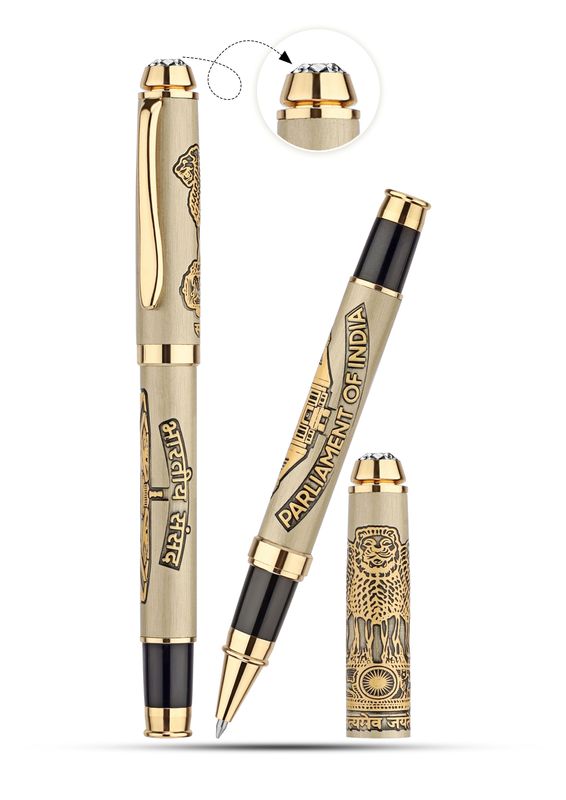 Bhartiya Sansad Bhawan &amp; Satyamev Jayate - Customized Pen with Name