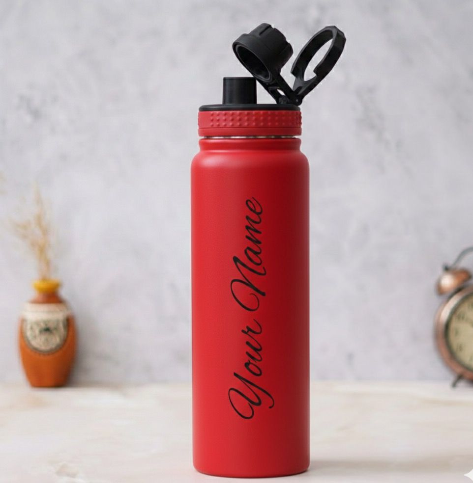 Red Vacuum Insulated Sipper Bottle (800ml)
