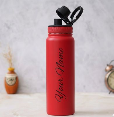 Red Vacuum Insulated Sipper Bottle (800ml)
