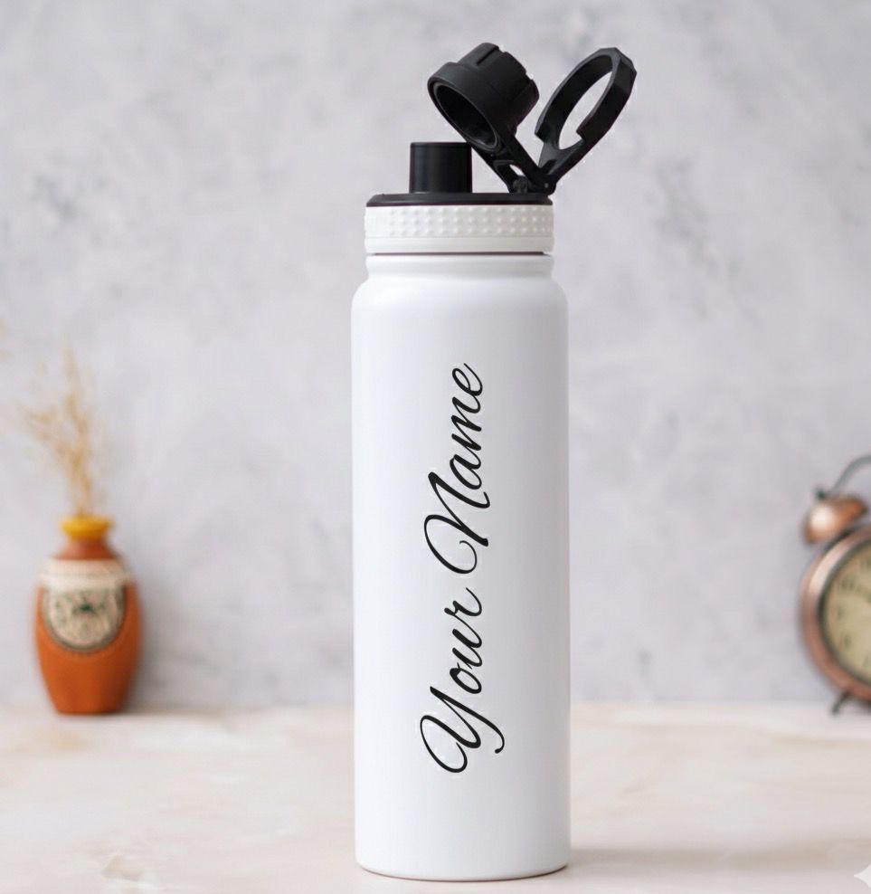 White Vacuum Insulated Sipper Bottle (800ml)