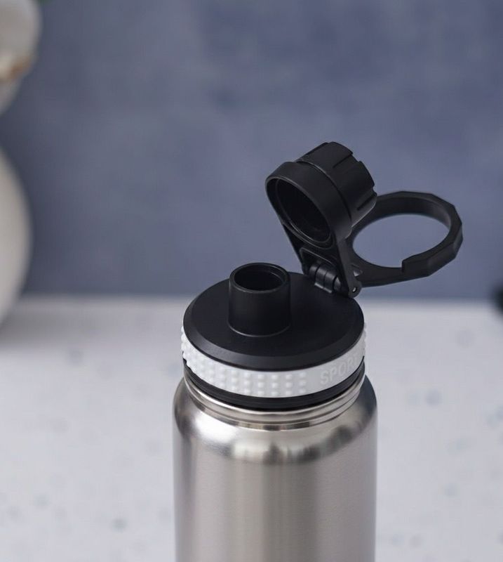 Silver Vacuum Insulated Sipper Bottle (800ml)