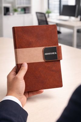 Personalized Velmont Executive Diary - Vintage Walnut- Brown Colour