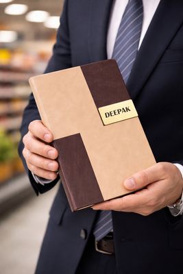 Personalized Vertex Pro Diary - Royal Mocha Gold Colour