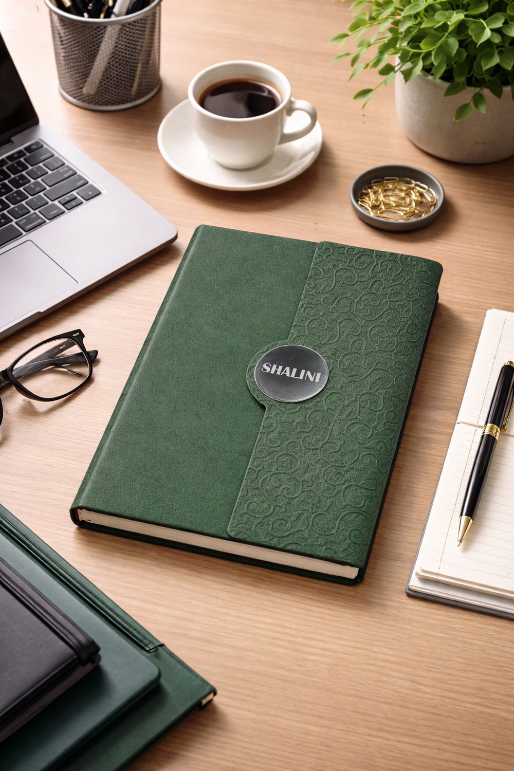 Personalized Boardroom Classic Diary - Regal Olive Green Colour
