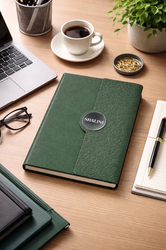 Personalized Boardroom Classic Diary - Regal Olive Green Colour