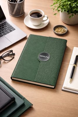 Personalized Boardroom Classic Diary - Regal Olive Green Colour