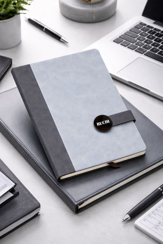 Personalized Executive Slate Diary - Urban Mist Colour