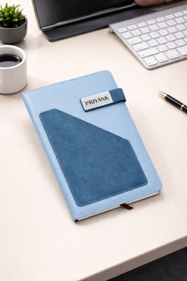 Personalized Terra Luxe Dairy  - Sky Blue Colour