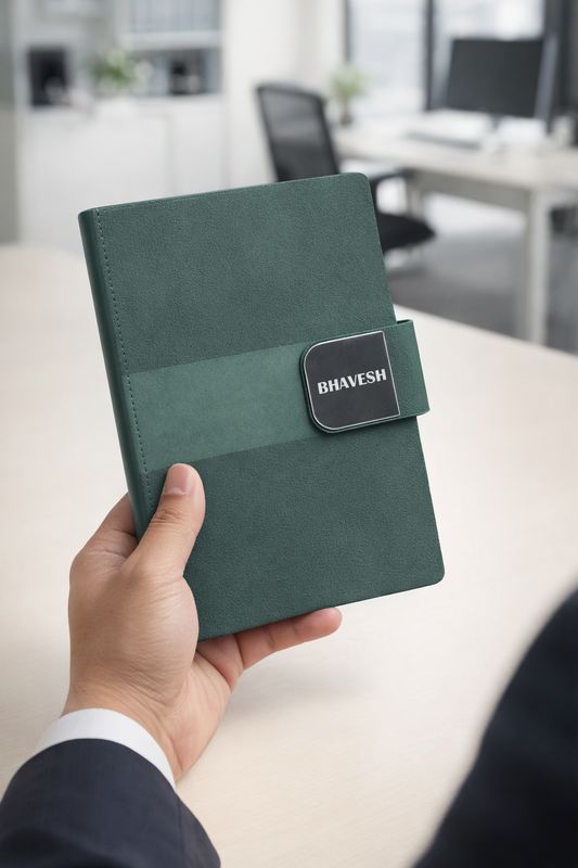 Personalized Velmont Executive Diary - Emerald Forest- Olive Green Colour