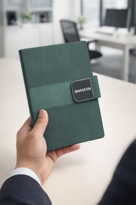 Personalized Velmont Executive Diary - Emerald Forest- Olive Green Colour