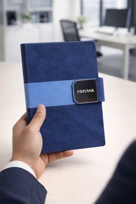Personalized Velmont Executive Diary - Midnight Navy Blue Colour