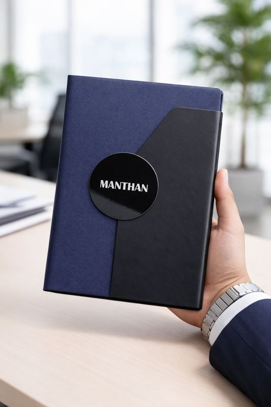 Personalized Director's Diary - Imperial Navy Blue Colour