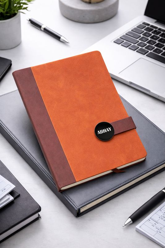 Personalized Executive Slate Diary - Classic Ember - Tan Colour