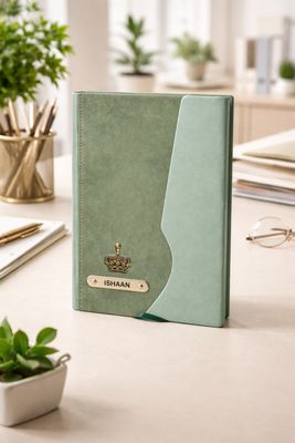 Personalized Urban Earth Diary - Calm Pistachio Green Colour