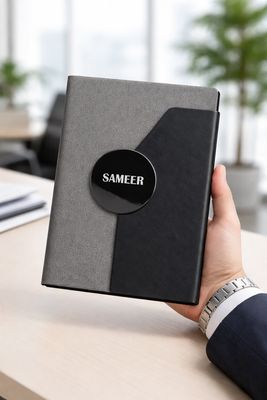 Personalized Director's Diary - Slate Shadow - Grey Color