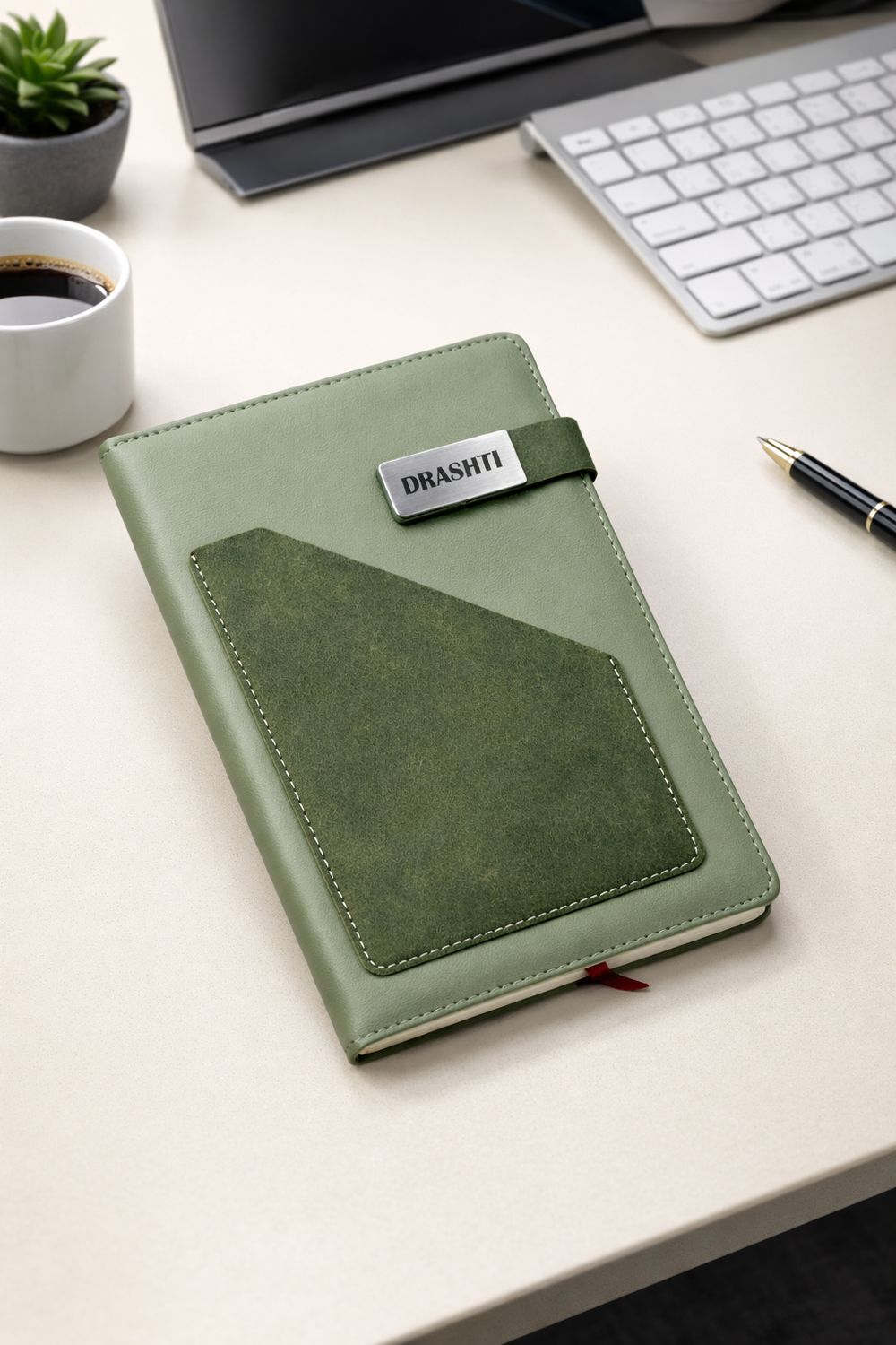 Personalized Terra Luxe Dairy  - Sage Green Colour