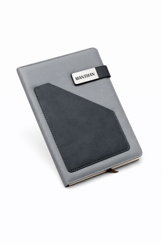 Personalized Terra Luxe Dairy  - Charcoal Black Colour