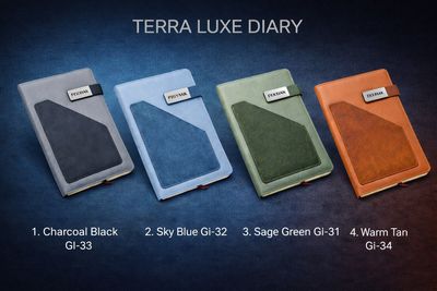 Personalized Terra Luxe Dairy  - Charcoal Black Colour