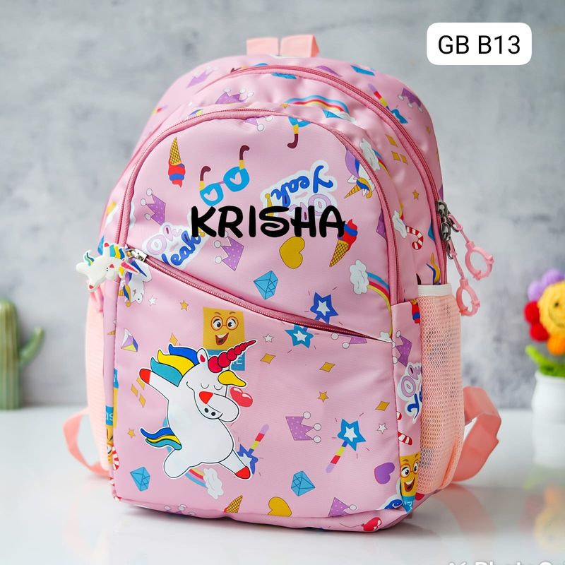 Personalized Kids Unicorn Themed School Bag (14 inches)