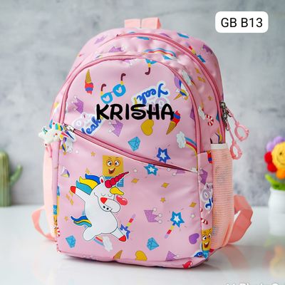 Personalized Kids Unicorn Themed School Bag (14 inches)