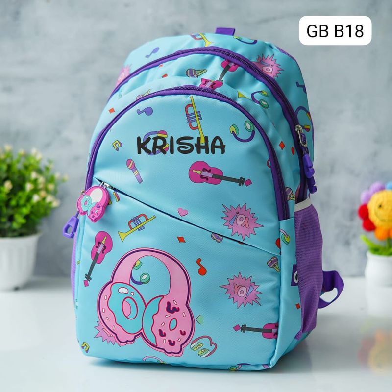 Personalized Kids Music Themed School Bag (14 inches)