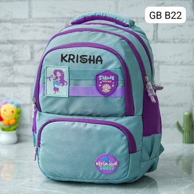 Personalized Mermaid Themed School Bag (16 inches)
