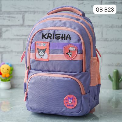 Personalized Kuromi Themed School Bag (16 inches)
