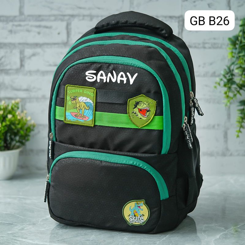 Personalized Dinosaur Themed School Bag (16 inches)