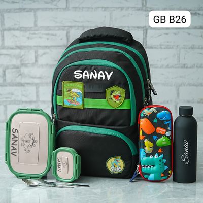 Personalized Dinosaur Themed School Bag (16 inches)