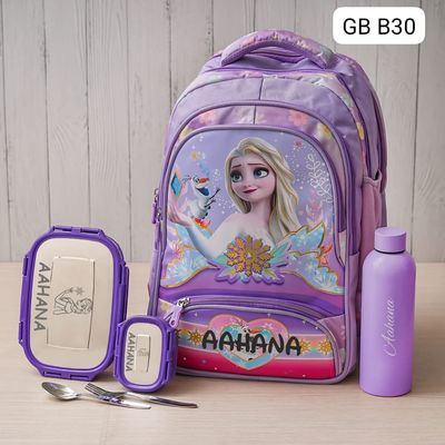 Personalized Frozen Magical Purple School Bag Personalized Frozen Magical Purple School Bag