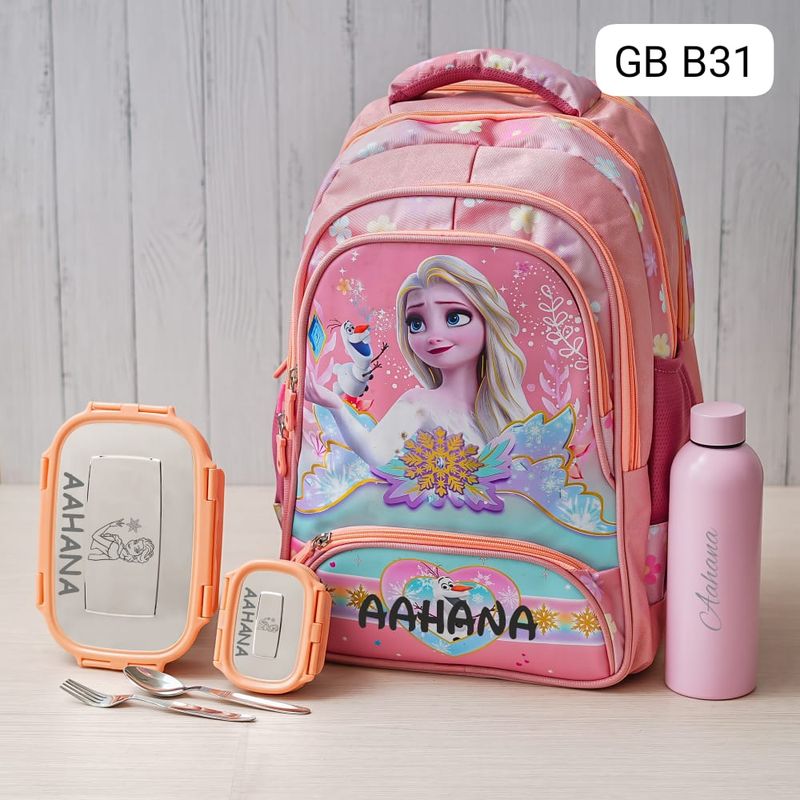 Personalized Frozen Magical Pink School Bag