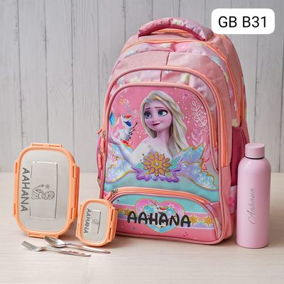 Personalized Frozen Magical Pink School Bag