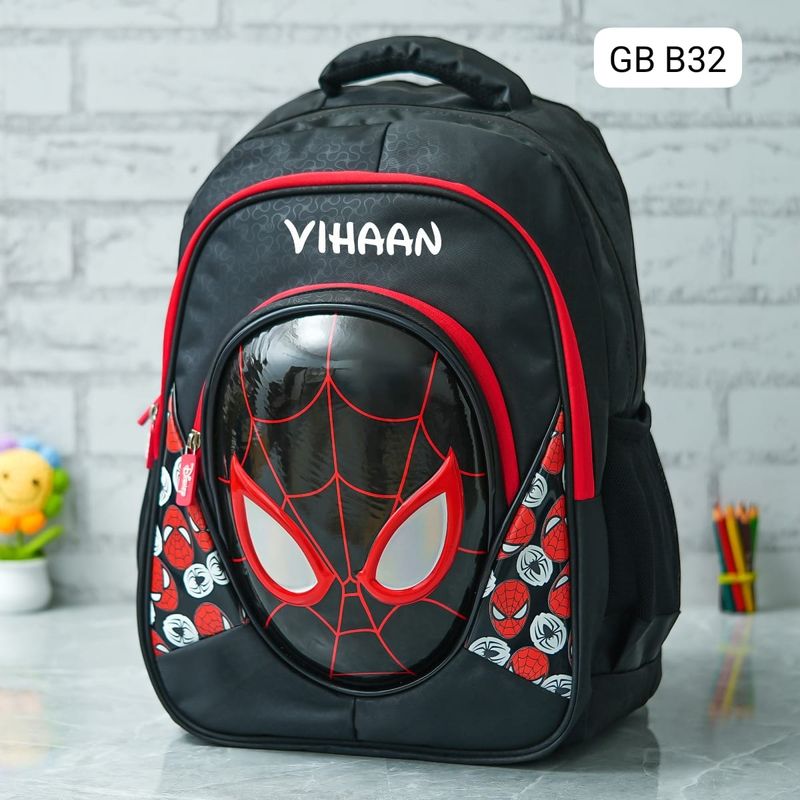 Customized Spider Man Themed Avengers Hard Shell School Bag (18 inches)