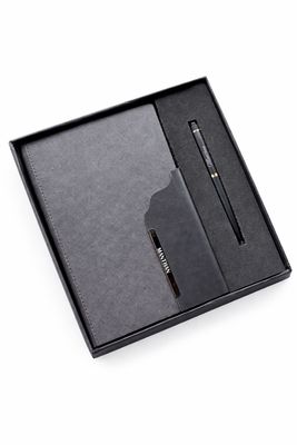 Strivo Personalized Diary and Pen Combo Set - Black Colour