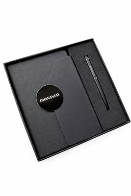 Personalized Director's Diary and Pen Combo Set - Phantom Black Color