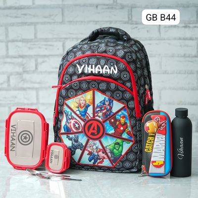 Customized Superheroes Themed Avengers School Bag (18 inches)