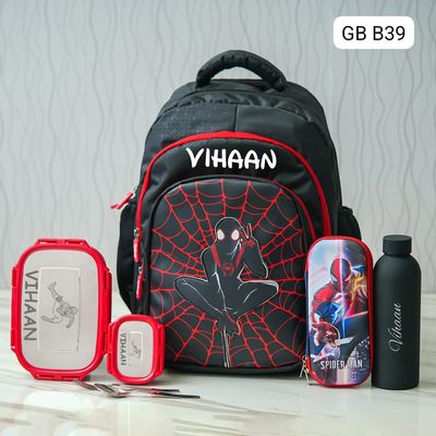 Customized Spiderman Superheroes Themed School Bag (18 inches)