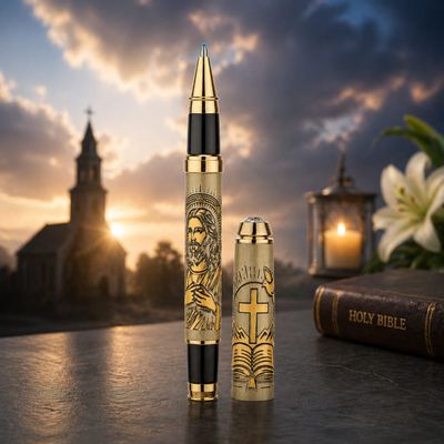 Personalized Jesus Christ Engraved Premium Pen – The Eternal Faith Edition