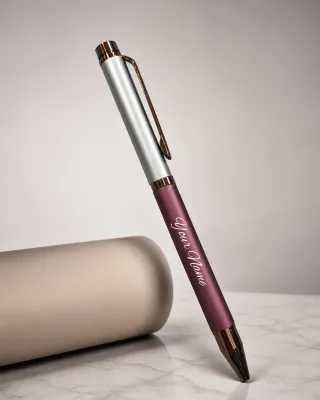 Personalized Bronze Garnet DuoTone Pen