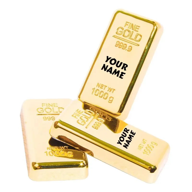 Personalized Gold Bar Paper Weight (999 FINE GOLD 24K)