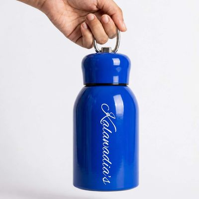 Personalized Royal Blue Mini Thermos Bottle 300ml