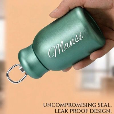Personalized Metallic Green Mini Thermos Bottle 300ml