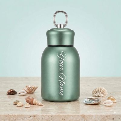 Personalized Metallic Green Mini Thermos Bottle 300ml