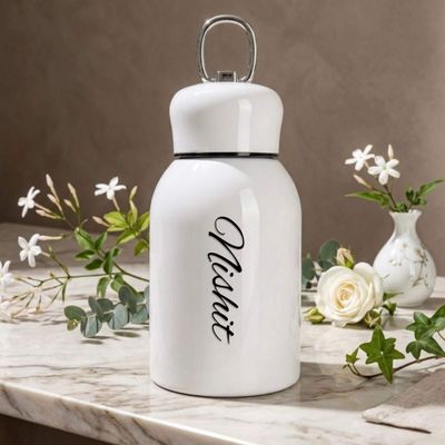 Personalized White Mini Thermos Bottle 300ml