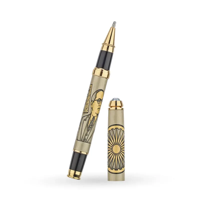 B.R. Ambedkar Premium Engraved Golden Pen – Constitution Edition