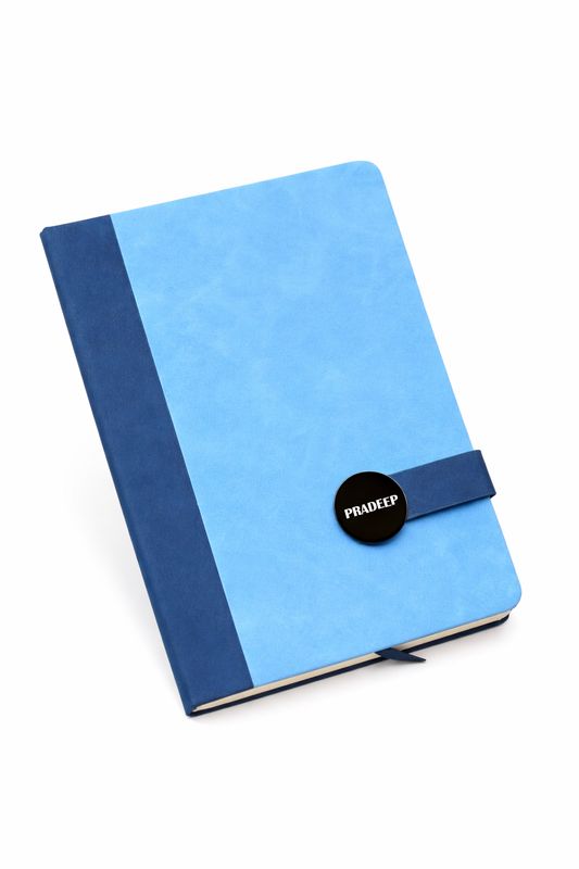 Personalized 4pc Combo - Diary, Pen, Keychain, Cardholder ( Executive Slate Journal - Corporate Sky Colour)