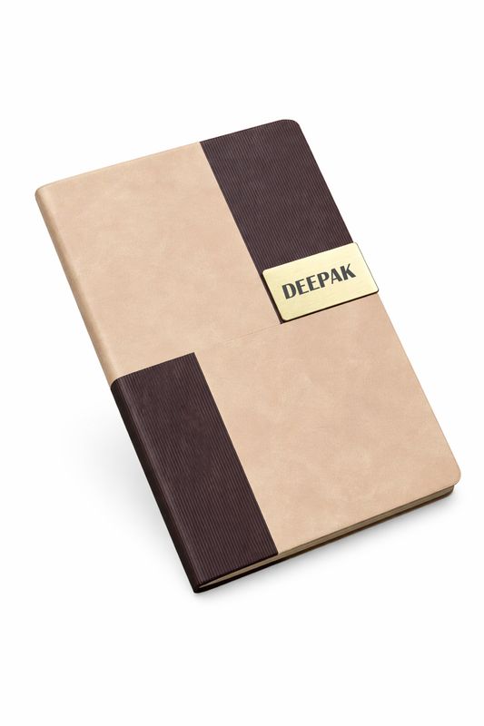 Personalized 4pc Combo - Diary, Pen, Keychain, Cardholder ( Vertex Pro - Royal Mocha Gold Colour)