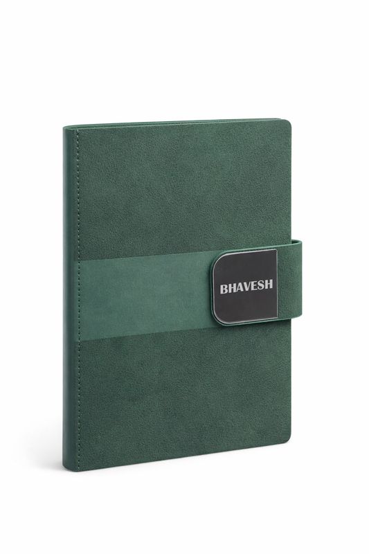 Personalized 4pc Combo - Diary, Pen, Keychain, Cardholder (Velmont Executive - Emerald Forest Colour)